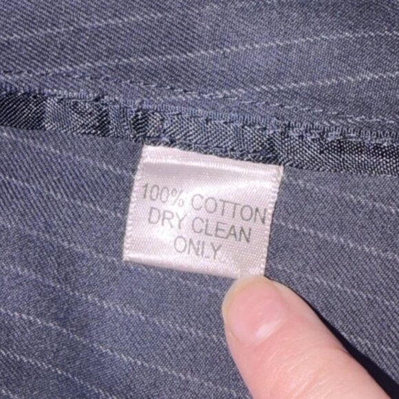 Morgane Le Fay Navy Pinstripe Cotton Skirt - Picture 8 of 8